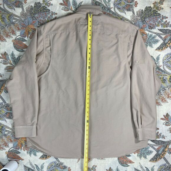 Duluth Trading Mens Beige Light Brown Long Sleeve Button Shirt Outdoor XL - Picture 8 of 8